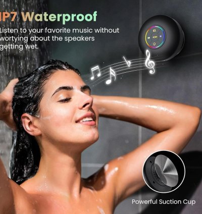 Mini Bluetooth Shower Audio Device with RGB Lights