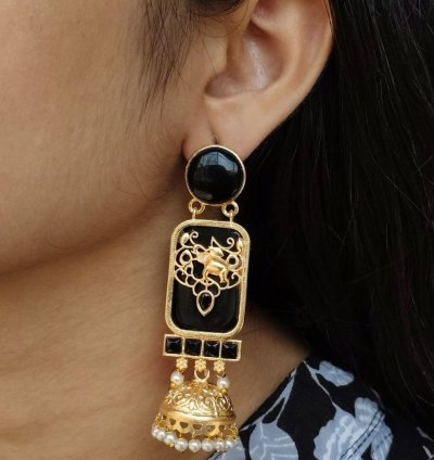 Traditional Elephant Jhumki Earrings