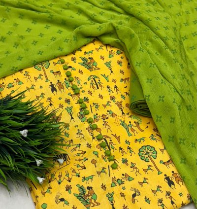 Vibrant and elegant Unstitched Suit Piece