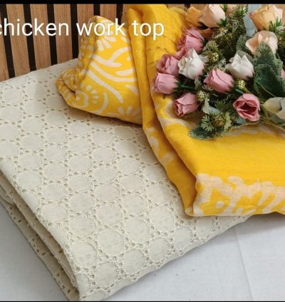 Graceful Chicken Work Top Fabric