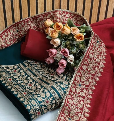 Elegant Embroidered Suit Set