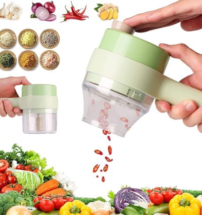 4 in 1 Portable Electric Vegetable Cutter Set